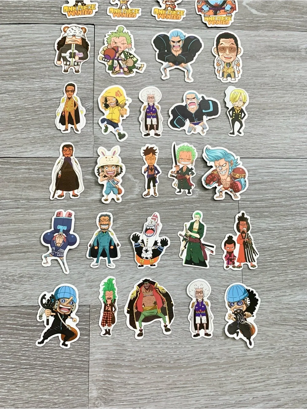 36 Pieces One Piece Ace Franky Usopp Nami Law Jinbe Zoro Sanji Anime Stickers